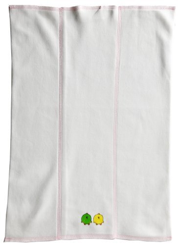 Funkoos Birds-White & Pink Burp Cloth