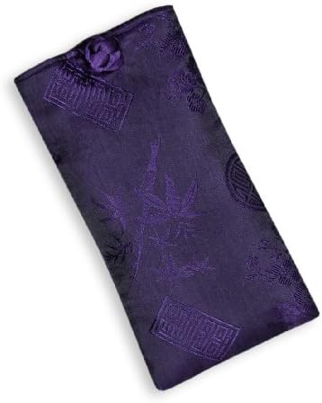 Silk Eyeglass Pouch (Deep Purple)