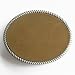 Oval Rope Edged Brown Suede Buckle