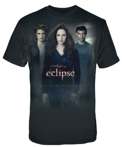 Twilight Eclipse Three Shot,One Sheet Black T-shirt Medium