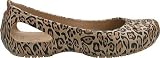 Crocs Women's Kadee Leopard Print Ballet Flat,Gold/Black,7 M US