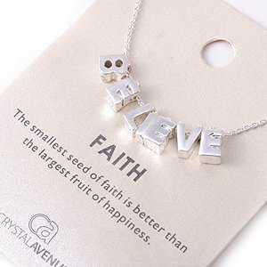 Beautiful Make A Wish Inspirational Believe Charm Necklace Silver Tone
