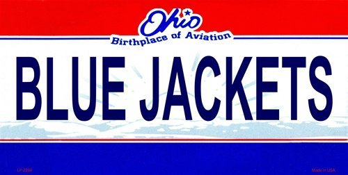 LP-2294 Ohio State Background License Plates- Blue Jackets