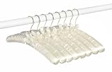 Whitmor 6114-48-C Satin and Brass Collection Set of 8 Satin Padded Hangers, Bone