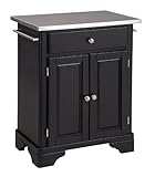 Stainless Steel Top on Black Cabinet by Home Styles - Black (9003-0042)