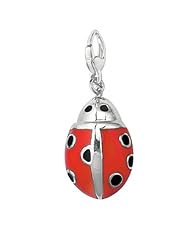 Sterling Silver ENAMEL LADY BUG Charm
