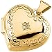 Jewelry : 14K Yellow Gold Heart Shaped Diamond Locket