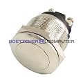 Vandalismustaster 19mm, Silber, Gew�lbt ohne Beleuchtung