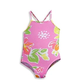 Girlfriends by Anita G Designer Clothes - Girls 1 Piece Bathing Suit, Pink, Multi