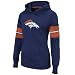 Denver Broncos  Gameday Heroes Long Sleeve Pullover Slub Fleece Hoodie,Athletic Navy/Dark Orange/White,X-Large