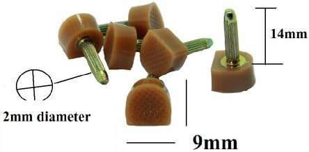 Heel Tip Replacement Dowels 5 Pairs Size 9mm brown for men women