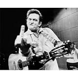 Johnny Cash (Middle Finger) Glossy Music Photo Photograph Print - 8x10