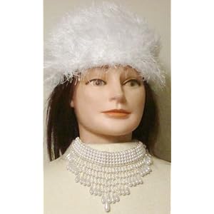 Multistrand Strand Silver Plated with Simulated Ivory Pearl Kutu Choker Necklace Earrings for...