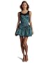 Betsey Johnson Women's Bubble Hem Mesh Tank Dress,Green,0
