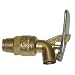 Vestil DFT-ADJ Brass Manual Drum Faucet with Spring-Loaded Handle