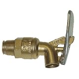 Vestil DFT-ADJ Brass Manual Drum Faucet with Spring-Loaded Handle