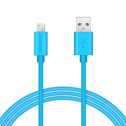 iPhone Charger Cable, Cambond® Data Sync and USB to lightning Cable for iPhone 6s / 6s Plus, iPhone 6 / 6 Plus, iPhone 5s 5c 5, iPad Air 2 Mini 2 / 3 / 4, iPad Pro, iPad 4th, iPod touch 5th (Blue 6ft)