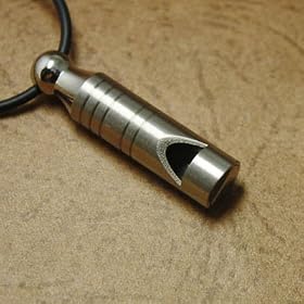 Whistle Pendant Necklace with Cz Diamonds Hard-hitting Fashion for Men with Box J1167