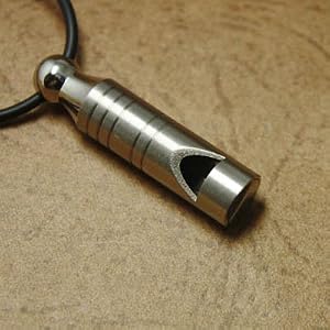 Whistle Pendant Necklace with Cz Diamonds Hard-hitting Fashion for Men with Box J1167
