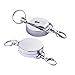 eBoot Metal Retractable Reel with Belt Clip for Keys, ID Badges, Belt Loop Clasp and Key Ring