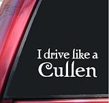 I drive like a Cullen Twilight Vinyl Decal Sticker - White