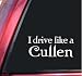 I drive like a Cullen Twilight Vinyl Decal Sticker - White
