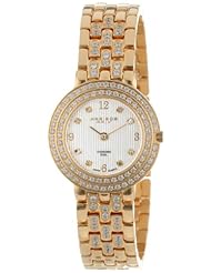 Akribos XXIV Womens AK598YG Impeccable Diamond Swiss Quartz Bracelet Watch