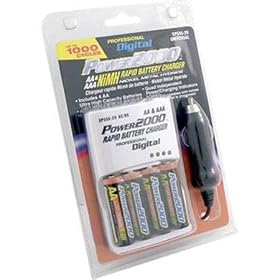 Power 2000 Digital Camera Battery Charger Replacement for 4 AA NiMH 2800mAh Rechargable Batteries, with Quick Charger