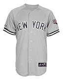 MLB Men's New York Yankees Curtis Granderson Road Gray Short Sleeve 6 Button Synthetic Replica Baseball Jersey Spring 2012  (Road Gray, Large)
