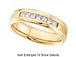 Top Quality Mens Comfort Fit 14k. Solid Gold 1/2 ct. Genuine Diamond Accu Set Wedding Band