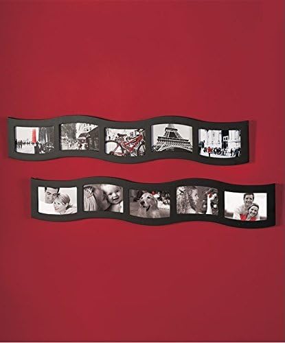 4 X 6 size 5 Frame Waving Photo Collage White