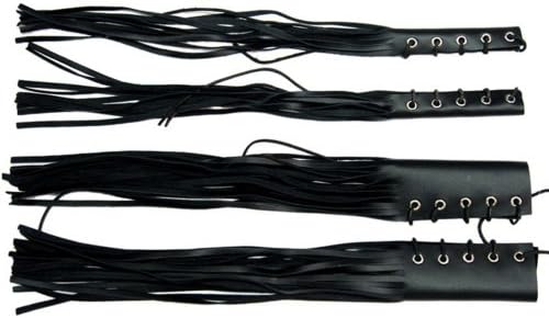 4PC Genuine Leather Fringe Motorcycle GRIP SET Universal HARLEY VULCAN INDIAN