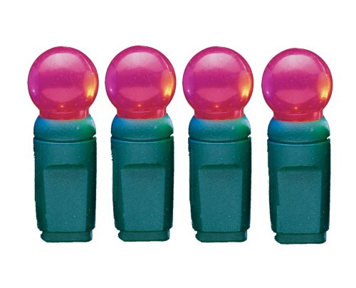 GKI Bethlehem Lighting 35-Light Pearlized G12 LED Light Set, Red Bulbs, Green Wire