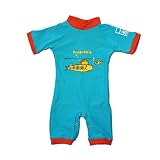 from Sonpakkie Sonpakkie UV Protective Sun Suit with Poppers for Easy Nappy Changing (Azure/ Papaya, 12 - 24 Months) (Model 8718481290019)