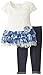 Youngland Baby Girls' Ruffle Knit to Floral Tutu Dress and Denim Legging Set