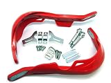 TMS Universal Red Handlebar Hand Brush Guards for Honda Motocross Off-Road ATV Dirt Bike Dualsport Motorcycle MX XL XR CRF 200 250 350 400 450 500 600 650