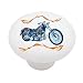 Flame Chopper Bike Decorative High Gloss Ceramic Drawer Knob