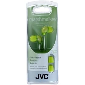 JVC HA-FX33-GE New In Ear Marshmallow Mouldable Stereo Headphones - Green