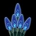 Led Christmas Light Bright Blue 70 Count 6C Shape Green Wire