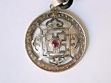 Garnet Mandala Pendant