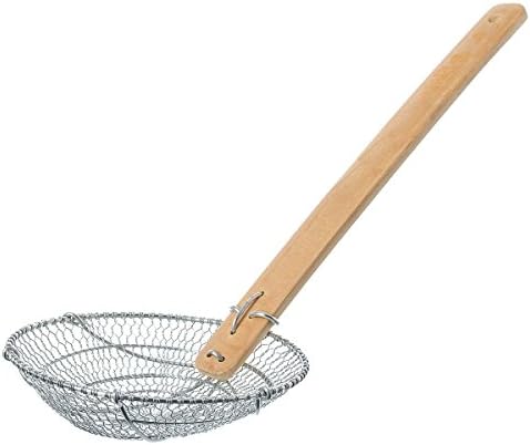 Sale!! (Set of 5) FAST SHIP FROM USA!!! Asian Kitchen 6-inch Spider Strainer &amp; Skimmer - Fine Mesh Strainer - Food Strainer - Bamboo Handled Skimmer ...