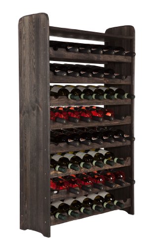 Wine Rack Wooden Shelf Bottle Shelf for 56 Bottles in Colonial