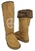 Peace Sign! Brown Winter Sheepskin Boots Fleece Vegan Image