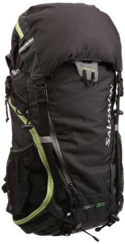 Salomon Rucksack Sky 30, black/ kiwi green, 60 x 25 x 25 cm, 30 Liter Preisvergleich