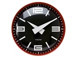Karlsson Wall Clock Futuristic Retro Red/Black Dial