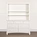 Evolur Cheyenne and Santa Fe Hutch for Double Dresser, Distress White