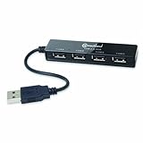 Syba USB 2.0 4-Port Mini Hub with On/Off Switch for Each-Port (CL-HUB20132)