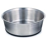 16 OZ - Rubber Bottom Stainless Steel Bowl