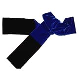 PlanetScarf's Royal & Black Carefree Velvet Scarf. Luxurious Silk Velvet, Suitable for Men or Women.