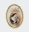 Gold Plated Religious Lapel Pin - Saint Rita Cascia